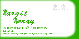 margit naray business card